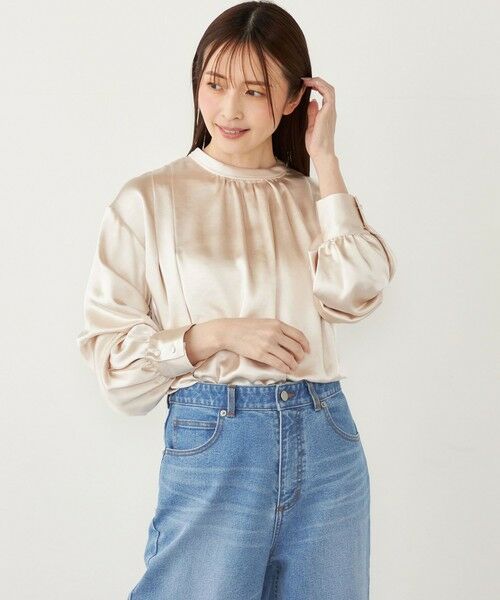 SHIPS / シップス シャツ・ブラウス | SHIPS Colors:〈手洗い可能〉サテン ハイネック タック ブラウス | 詳細14