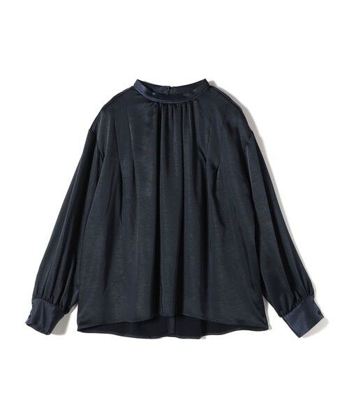 SHIPS for women/シップスウィメン SHIPS Colors:〈手洗い可能〉サテン ハイネック タック ブラウス ネイビー ONE SIZE SHIPS for women/シップスウィメン SHIPS Colors:〈手洗い可能〉サテン ハイネック タック ブラウス ネイビー ONE SIZE