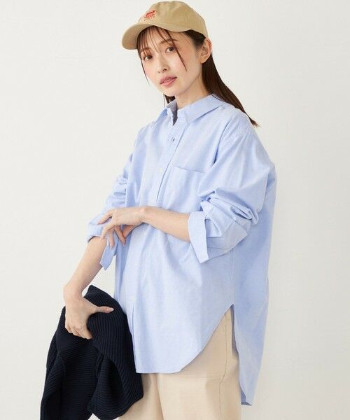 SHIPS for women/シップスウィメン SHIPS Colors:〈手洗い可能〉ネクタイ オックス シャツ ライトブルー ONE SIZE SHIPS for women/シップスウィメン SHIPS Colors:〈手洗い可能〉ネクタイ オックス シャツ ライトブルー ONE SIZE