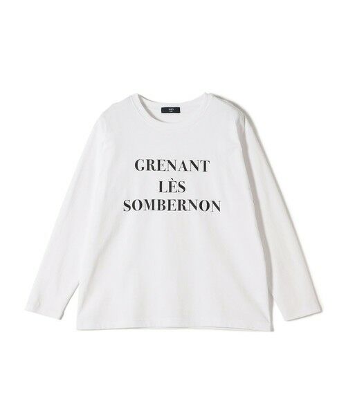 SHIPS / シップス カットソー（半袖以外） | SHIPS Colors:ロゴ プリント TEE (ロンT)（オフホワイト）