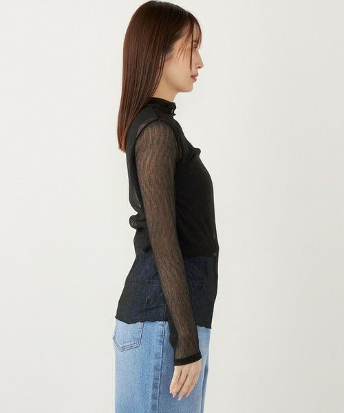 SHIPS / シップス カットソー（半袖以外） | SHIPS Colors:〈手洗い可能〉シアー クレープ ハイネック インナー | 詳細6