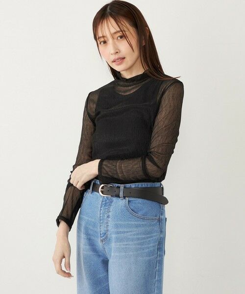 SHIPS / シップス カットソー（半袖以外） | SHIPS Colors:〈手洗い可能〉シアー クレープ ハイネック インナー | 詳細9