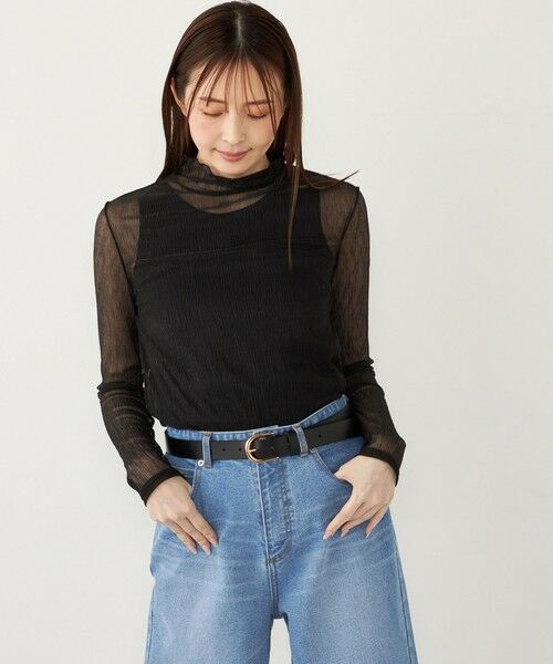 SHIPS / シップス カットソー（半袖以外） | SHIPS Colors:〈手洗い可能〉シアー クレープ ハイネック インナー | 詳細10
