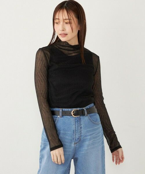 SHIPS / シップス カットソー（半袖以外） | SHIPS Colors:〈手洗い可能〉シアー クレープ ハイネック インナー | 詳細11