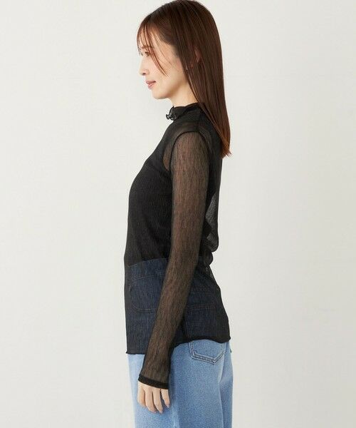 SHIPS / シップス カットソー（半袖以外） | SHIPS Colors:〈手洗い可能〉シアー クレープ ハイネック インナー | 詳細4