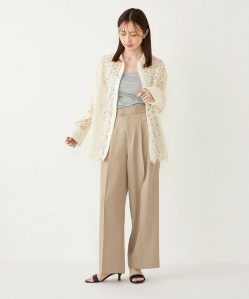 SHIPS / シップス その他パンツ | SHIPS Colors:〈手洗い可能〉 メランジ タック ワイドパンツ | 詳細20