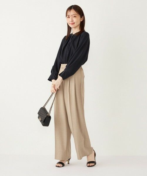 SHIPS / シップス その他パンツ | SHIPS Colors:〈手洗い可能〉 メランジ タック ワイドパンツ | 詳細22