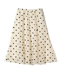 SHIPS / シップス ロング・マキシ丈スカート | SHIPS Colors:オーガンジー ドット フレア スカート