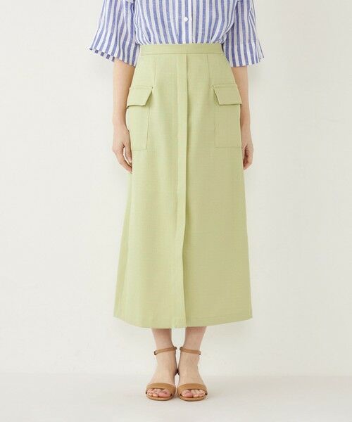 SHIPS / シップス ミニ・ひざ丈スカート | SHIPS Colors:〈手洗い可能〉ブッチャー ポケット スカート | 詳細13