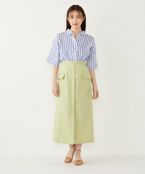 SHIPS / シップス ミニ・ひざ丈スカート | SHIPS Colors:〈手洗い可能〉ブッチャー ポケット スカート | 詳細21