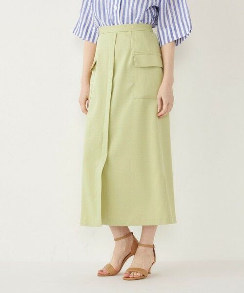 SHIPS for women/シップスウィメン SHIPS Colors:〈手洗い可能〉ブッチャー ポケット スカート クリーム SMALL SHIPS for women/シップスウィメン SHIPS Colors:〈手洗い可能〉ブッチャー ポケット スカート クリーム SMALL