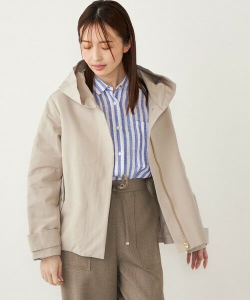 SHIPS / シップス その他アウター | SHIPS Colors:〈手洗い可能〉フードカラー ショートコート(ベージュ)