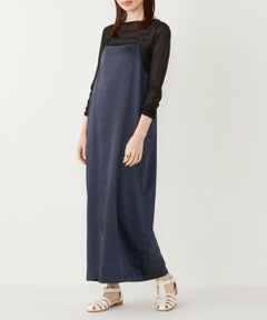 SHIPS / シップス ロング・マキシ丈ワンピース | SHIPS Colors:〈手洗い可能〉サテン バックリボン キャミワンピース
