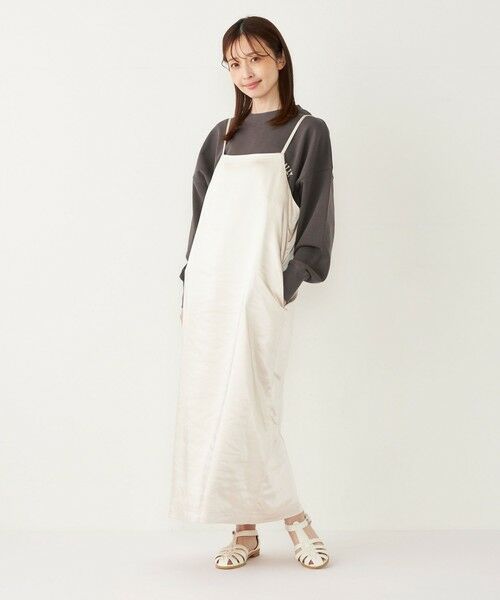 SHIPS / シップス ロング・マキシ丈ワンピース | SHIPS Colors:〈手洗い可能〉サテン バックリボン キャミワンピース | 詳細6
