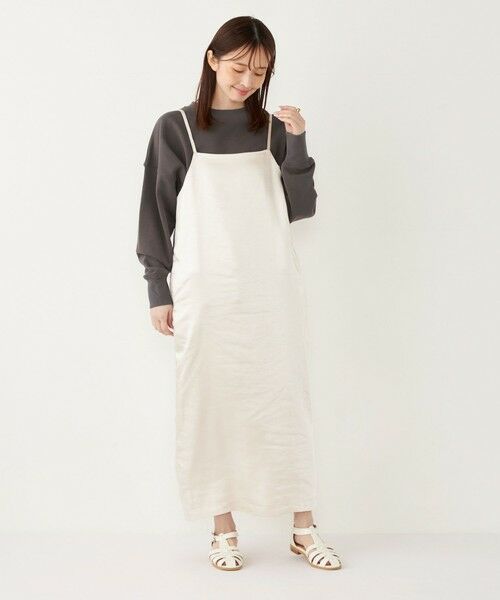 SHIPS / シップス ロング・マキシ丈ワンピース | SHIPS Colors:〈手洗い可能〉サテン バックリボン キャミワンピース | 詳細7