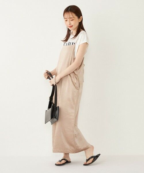 SHIPS / シップス ロング・マキシ丈ワンピース | SHIPS Colors:〈手洗い可能〉サテン バックリボン キャミワンピース | 詳細12