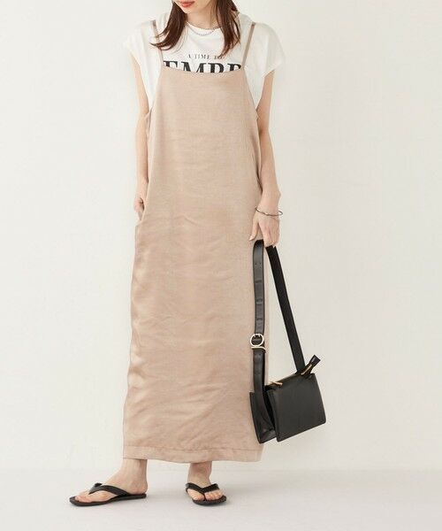 SHIPS for women/シップスウィメン SHIPS Colors:〈手洗い可能〉サテン バックリボン キャミワンピース カーキ ONE SIZE SHIPS for women/シップスウィメン SHIPS Colors:〈手洗い可能〉サテン バックリボン キャミワンピース カーキ ONE SIZE