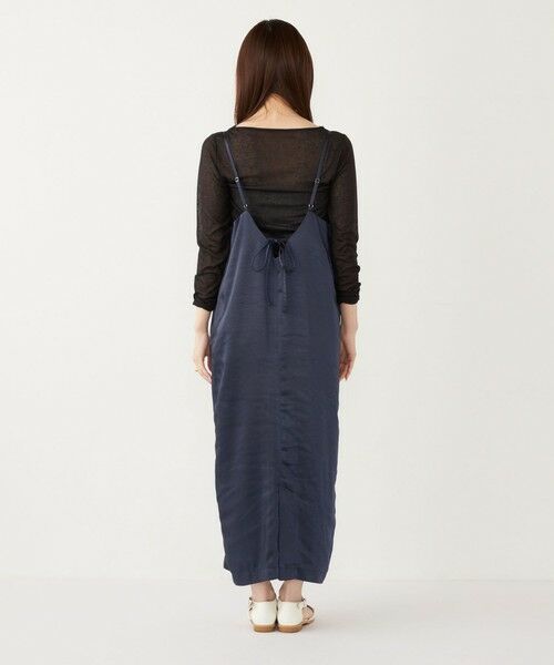 SHIPS / シップス ロング・マキシ丈ワンピース | SHIPS Colors:〈手洗い可能〉サテン バックリボン キャミワンピース | 詳細27