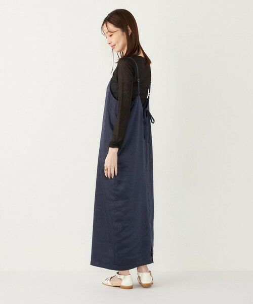 SHIPS / シップス ロング・マキシ丈ワンピース | SHIPS Colors:〈手洗い可能〉サテン バックリボン キャミワンピース | 詳細30