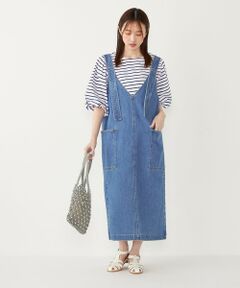 SHIPS / シップス ロング・マキシ丈ワンピース | SHIPS Colors:〈洗濯機可能〉デニム ジャンパースカート