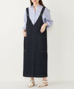 SHIPS / シップス ロング・マキシ丈ワンピース | SHIPS Colors:〈洗濯機可能〉デニム ジャンパースカート