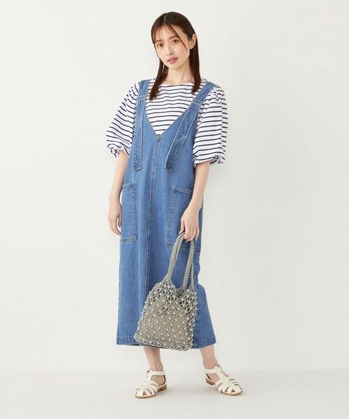 SHIPS / シップス ロング・マキシ丈ワンピース | SHIPS Colors:〈洗濯機可能〉デニム ジャンパースカート | 詳細15