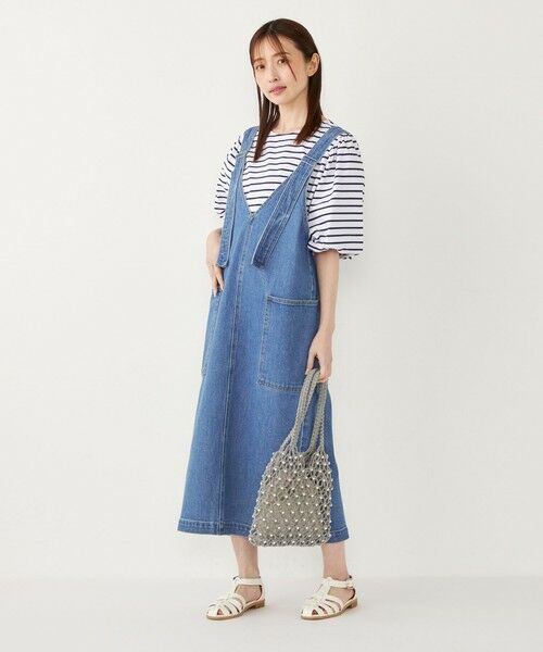 SHIPS / シップス ロング・マキシ丈ワンピース | SHIPS Colors:〈洗濯機可能〉デニム ジャンパースカート | 詳細16