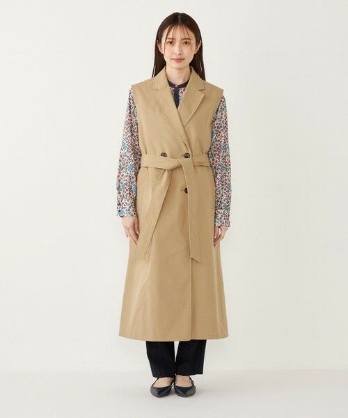 SHIPS / シップス ロング・マキシ丈ワンピース | SHIPS Colors:〈手洗い可能〉トレンチ 2WAY ジレ ワンピース | 詳細13