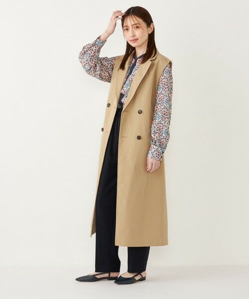 SHIPS / シップス ロング・マキシ丈ワンピース | SHIPS Colors:〈手洗い可能〉トレンチ 2WAY ジレ ワンピース | 詳細19
