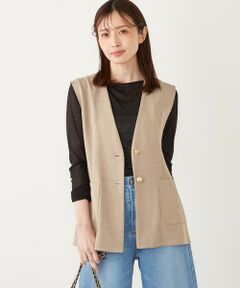 SHIPS / シップス ベスト | SHIPS Colors:〈手洗い可能〉メランジ ベルテッド ジレ
