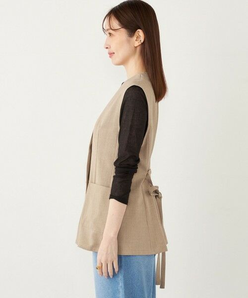 SHIPS / シップス ベスト | SHIPS Colors:〈手洗い可能〉メランジ ベルテッド ジレ | 詳細4