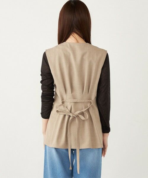 SHIPS / シップス ベスト | SHIPS Colors:〈手洗い可能〉メランジ ベルテッド ジレ | 詳細5