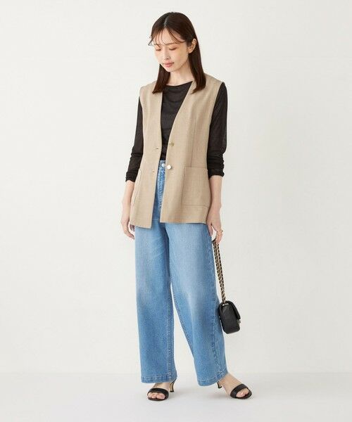 SHIPS / シップス ベスト | SHIPS Colors:〈手洗い可能〉メランジ ベルテッド ジレ | 詳細11