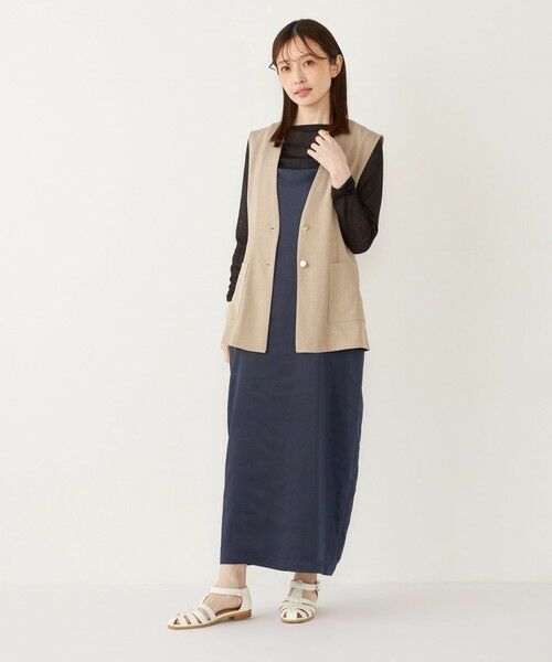 SHIPS / シップス ベスト | SHIPS Colors:〈手洗い可能〉メランジ ベルテッド ジレ | 詳細12