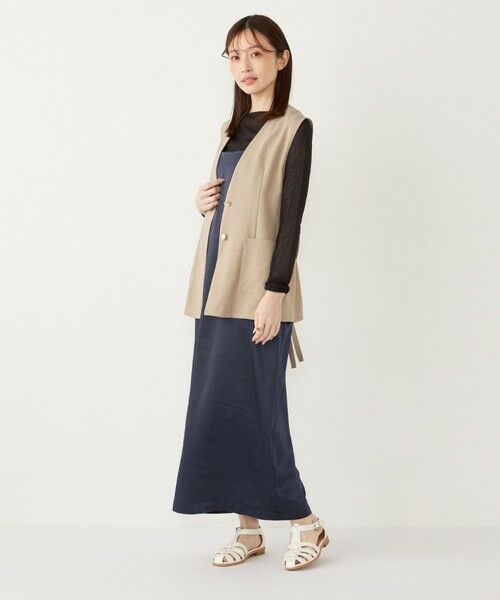 SHIPS / シップス ベスト | SHIPS Colors:〈手洗い可能〉メランジ ベルテッド ジレ | 詳細13