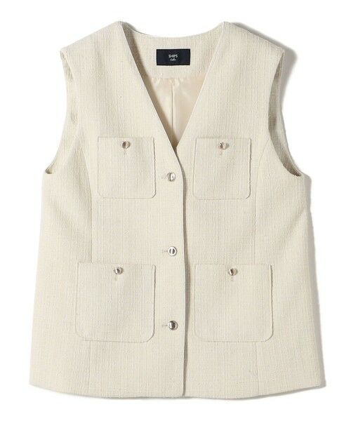 SHIPS / シップス ベスト | SHIPS Colors:ツイード Vネック ジレ2 | 詳細1