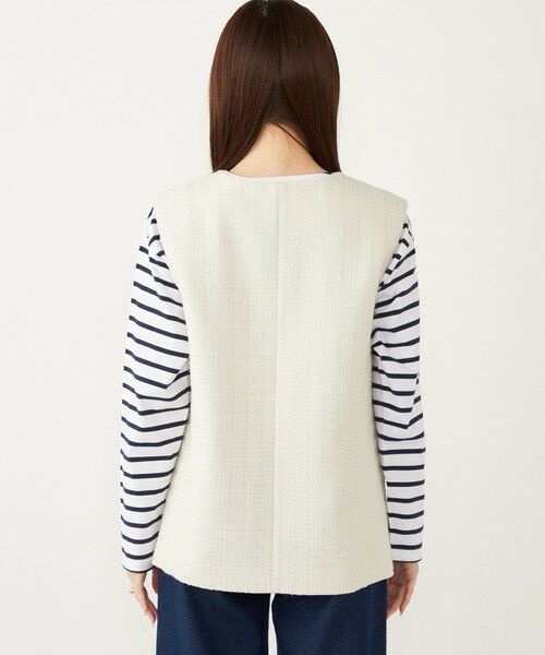 SHIPS / シップス ベスト | SHIPS Colors:ツイード Vネック ジレ2 | 詳細5