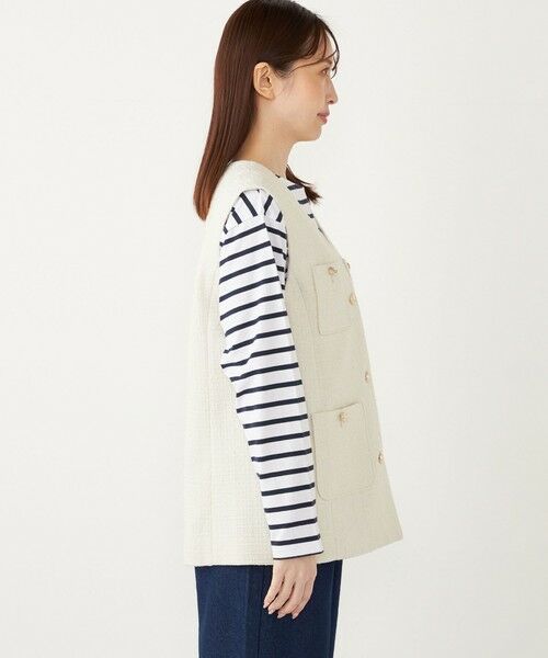 SHIPS / シップス ベスト | SHIPS Colors:ツイード Vネック ジレ2 | 詳細6