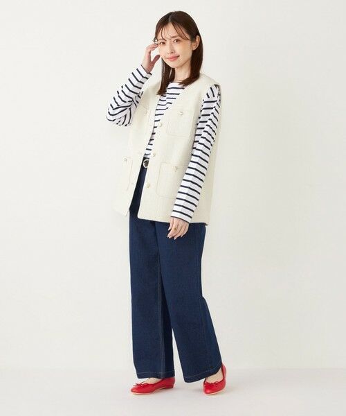 SHIPS / シップス ベスト | SHIPS Colors:ツイード Vネック ジレ2 | 詳細10