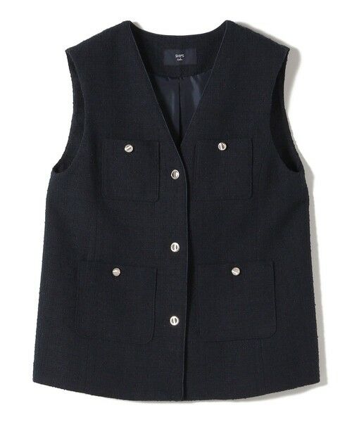 SHIPS / シップス ベスト | SHIPS Colors:ツイード Vネック ジレ2 | 詳細12