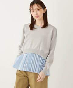 SHIPS / シップス ニット・セーター | SHIPS Colors:〈手洗い可能〉ヘムプリーツ ドッキング ニット