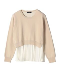 SHIPS / シップス ニット・セーター | SHIPS Colors:〈手洗い可能〉ヘムプリーツ ドッキング ニット