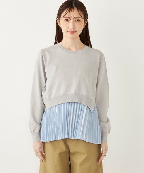 SHIPS / シップス ニット・セーター | SHIPS Colors:〈手洗い可能〉ヘムプリーツ ドッキング ニット | 詳細7