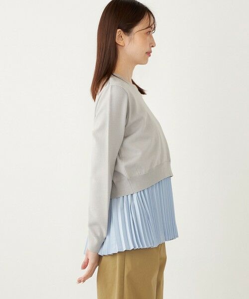 SHIPS / シップス ニット・セーター | SHIPS Colors:〈手洗い可能〉ヘムプリーツ ドッキング ニット | 詳細10