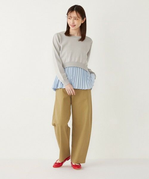 SHIPS / シップス ニット・セーター | SHIPS Colors:〈手洗い可能〉ヘムプリーツ ドッキング ニット | 詳細11