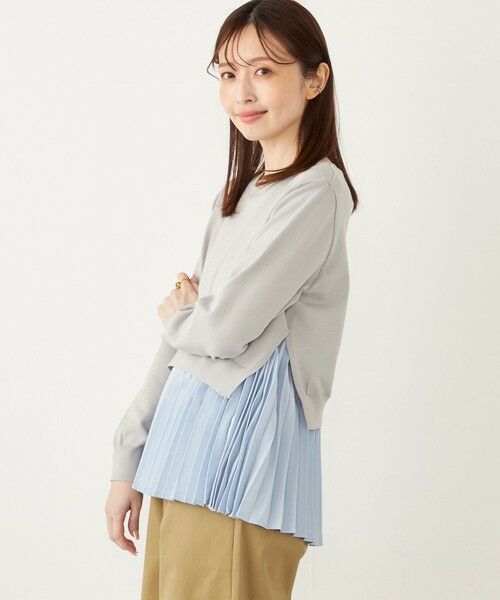 SHIPS / シップス ニット・セーター | SHIPS Colors:〈手洗い可能〉ヘムプリーツ ドッキング ニット | 詳細13