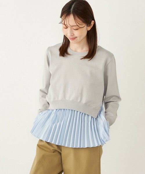 SHIPS / シップス ニット・セーター | SHIPS Colors:〈手洗い可能〉ヘムプリーツ ドッキング ニット | 詳細14