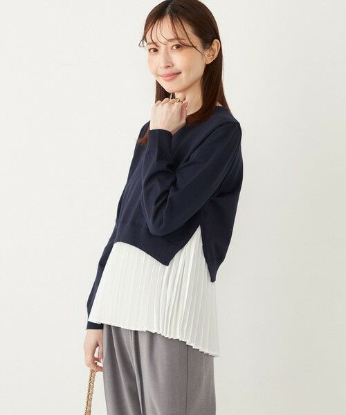 SHIPS / シップス ニット・セーター | SHIPS Colors:〈手洗い可能〉ヘムプリーツ ドッキング ニット | 詳細21