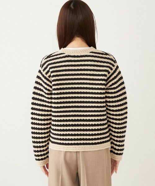 SHIPS / シップス カーディガン・ボレロ | SHIPS Colors:〈手洗い可能〉柄編み ノーカラー ニット ジャケット | 詳細10
