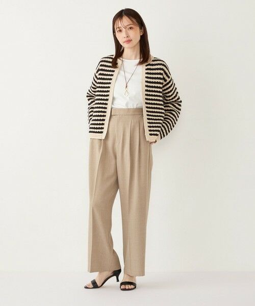 SHIPS / シップス カーディガン・ボレロ | SHIPS Colors:〈手洗い可能〉柄編み ノーカラー ニット ジャケット | 詳細12